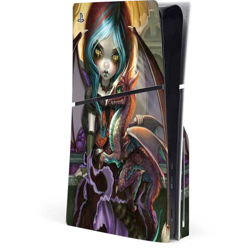 Gothic Vampire Fairy with Dragon & Skulls by Jasmine Becket-Griffith PlayStation PS5 Skins